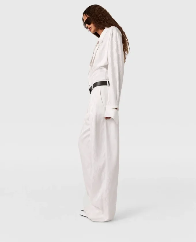 Pantalon droit à plis imprimé serpent Pantalon droit à plis imprimé serpent