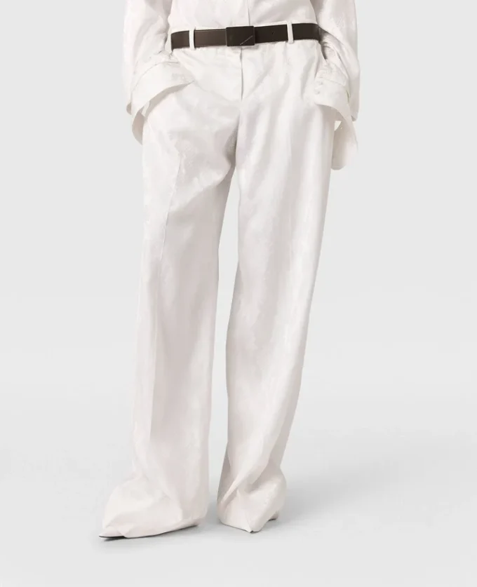 Pantalon droit à plis imprimé serpent Pantalon droit à plis imprimé serpent