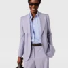 Blazer à revers en pointe et boutonnage simple