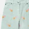 Pantalon en gabardine brodé d’un cœur Pantalon en gabardine brodé d’un cœur
