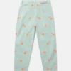 Pantalon en gabardine brodé d’un cœur Pantalon en gabardine brodé d’un cœur