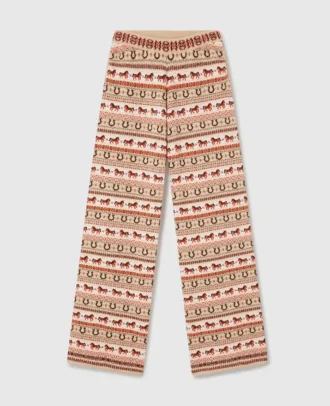 Pantalon en laine Fair Isle
