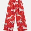 Pantalon en popeline imprimé chevaux Pantalon en popeline imprimé chevaux