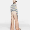 Pantalon en twill de soie imprimé logo Pantalon en twill de soie imprimé logo