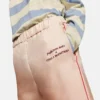 Pantalon en twill de soie imprimé logo Pantalon en twill de soie imprimé logo
