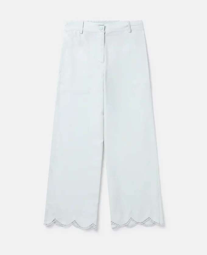 Pantalon large à bords festonnés Pantalon large à bords festonnés