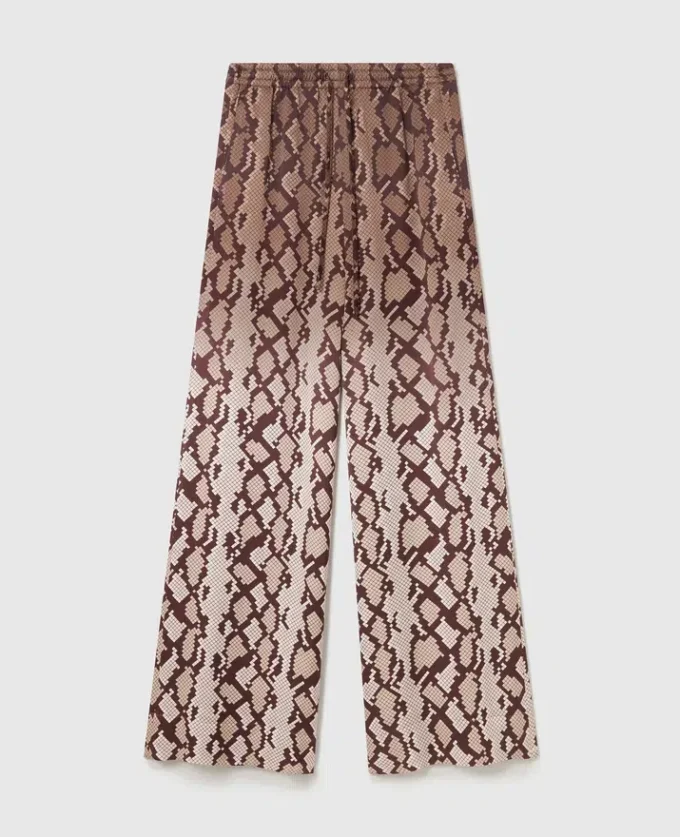 Pantalon oversize à cordon coulissant imprimé serpent Pantalon oversize à cordon coulissant imprimé serpent