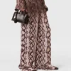 Pantalon oversize à cordon coulissant imprimé serpent Pantalon oversize à cordon coulissant imprimé serpent