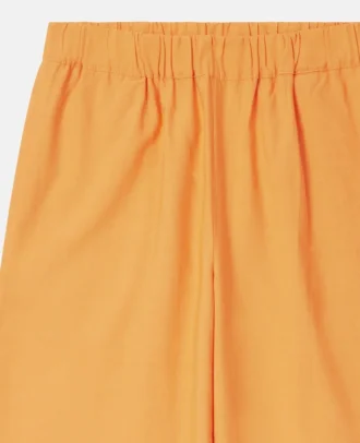 Pantalon à revers en popeline