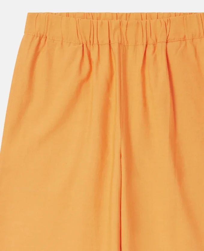 Pantalon à revers en popeline