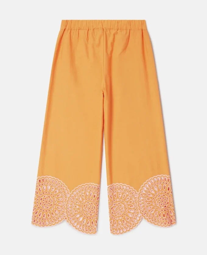 Pantalon à revers en popeline