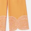 Pantalon à revers en popeline