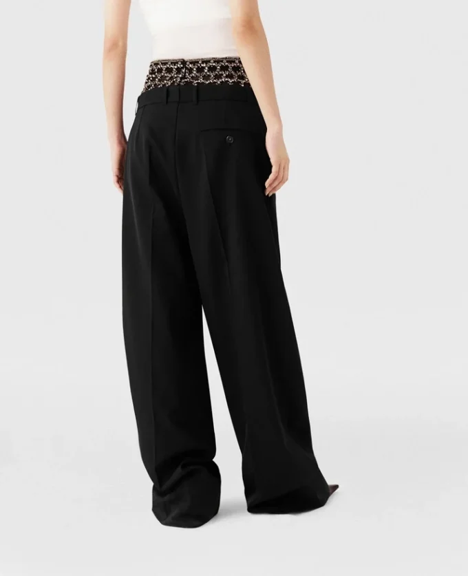 Pantalon taille basse Crystal Cage Pantalon taille basse Crystal Cage