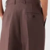 Pantalon taille basse à plis Pantalon taille basse à plis