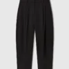 Pantalon taille haute en laine à plis Pantalon taille haute en laine à plis