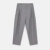 Pantalon taille haute en laine à plis Pantalon taille haute en laine à plis