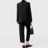 Pantalon taille haute en laine à plis Pantalon taille haute en laine à plis