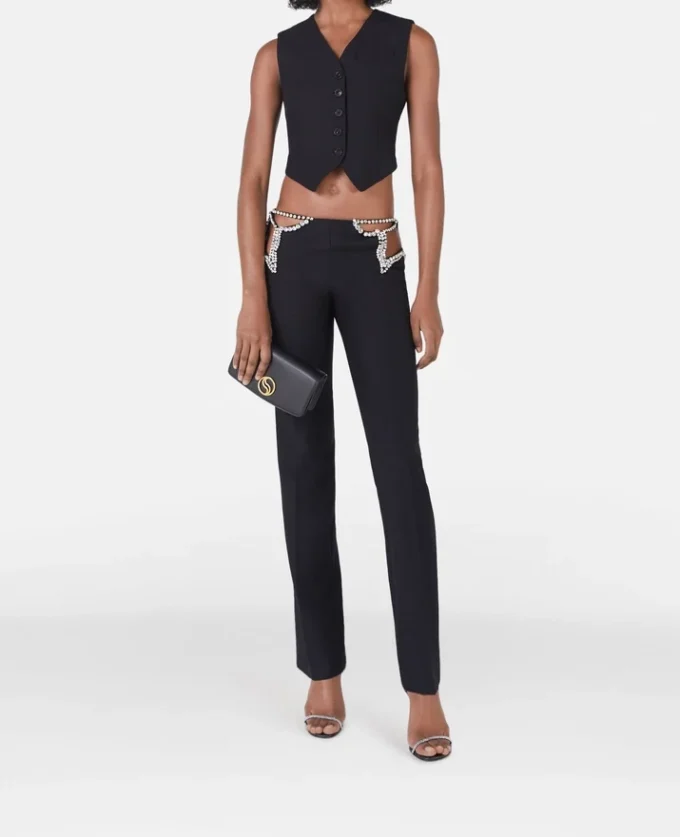 Pantalon ultra taille basse Diamanté Star Pantalon ultra taille basse Diamanté Star