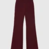 Pantalon évasé en maille compacte Pantalon évasé en maille compacte