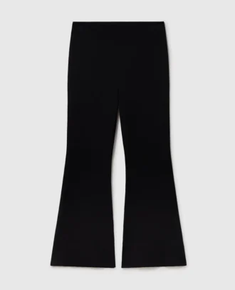 Pantalon évasé en maille compacte