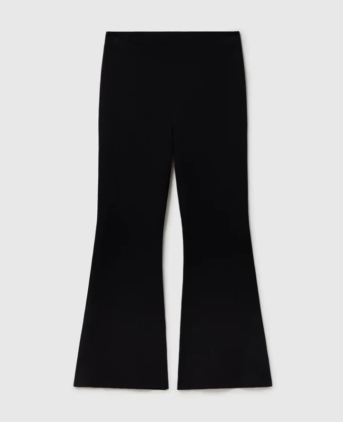 Pantalon évasé en maille compacte Pantalon évasé en maille compacte