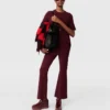 Pantalon évasé en maille compacte Pantalon évasé en maille compacte