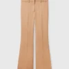 Pantalon évasé taille basse à rayures Pantalon évasé taille basse à rayures