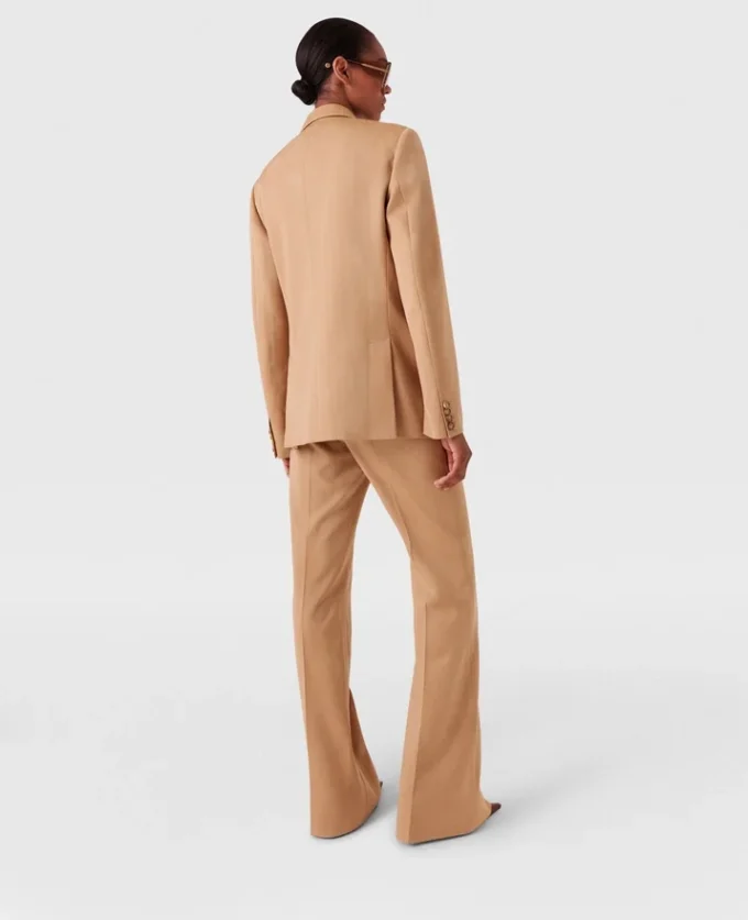 Pantalon évasé taille basse à rayures Pantalon évasé taille basse à rayures