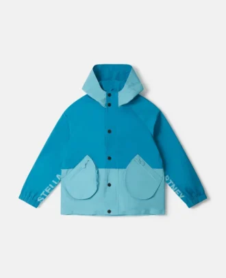 Parka à capuche color block