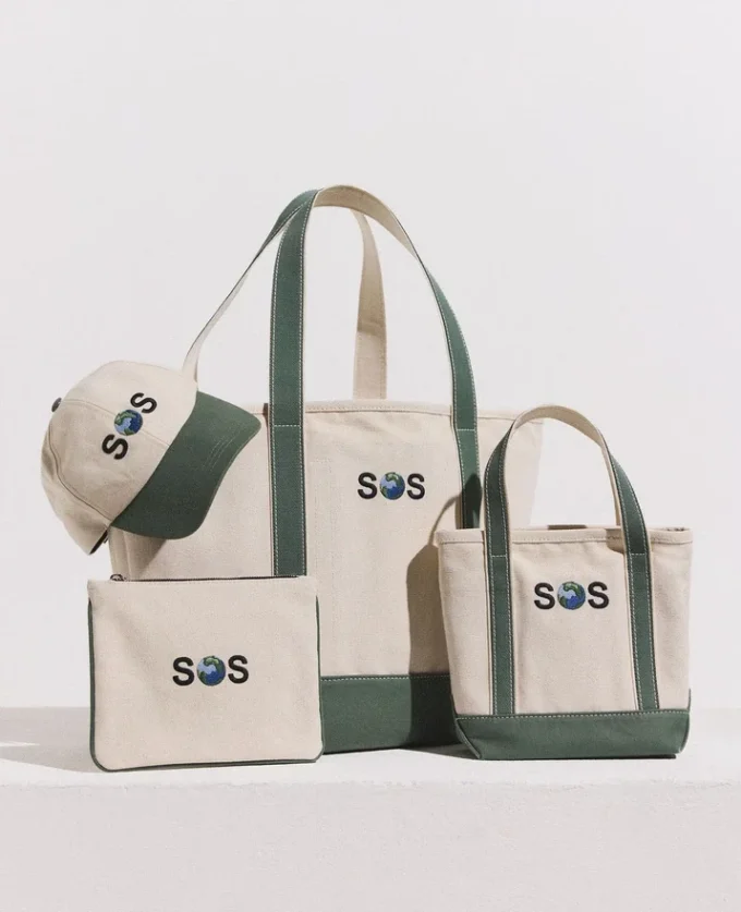 Grand sac fourre-tout brodé SOS