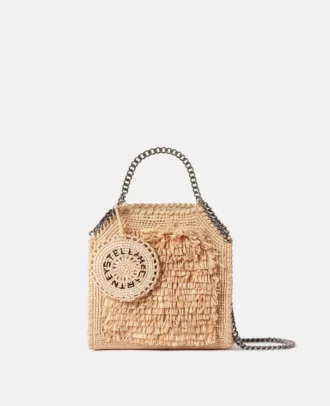 Petit sac fourre-tout en raphia Falabella