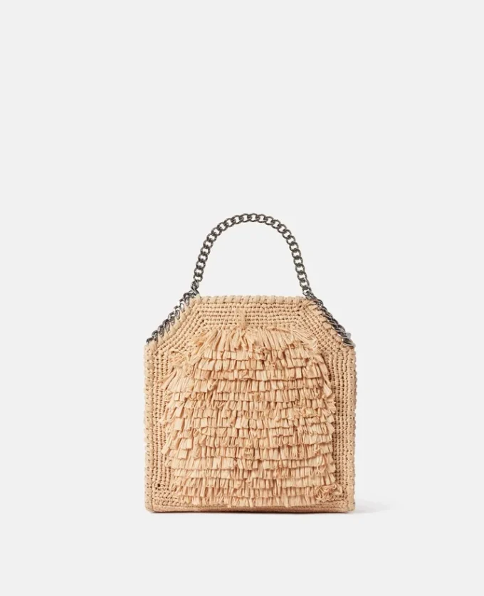 Petit sac fourre-tout en raphia Falabella