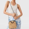 Petit sac fourre-tout en raphia Falabella