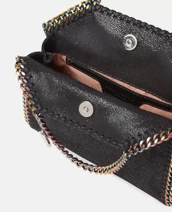 Petit sac à main Falabella à chaîne holographique