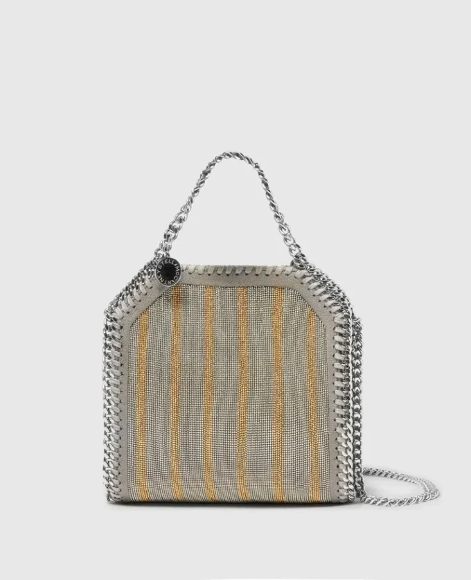 Petit sac à main Falabella en édition limitée avec chaîne métallique brodée