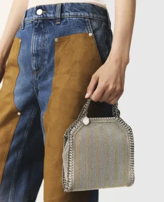 Petit sac à main Falabella en édition limitée avec chaîne métallique brodée