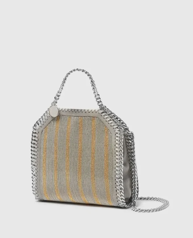 Petit sac à main Falabella en édition limitée avec chaîne métallique brodée