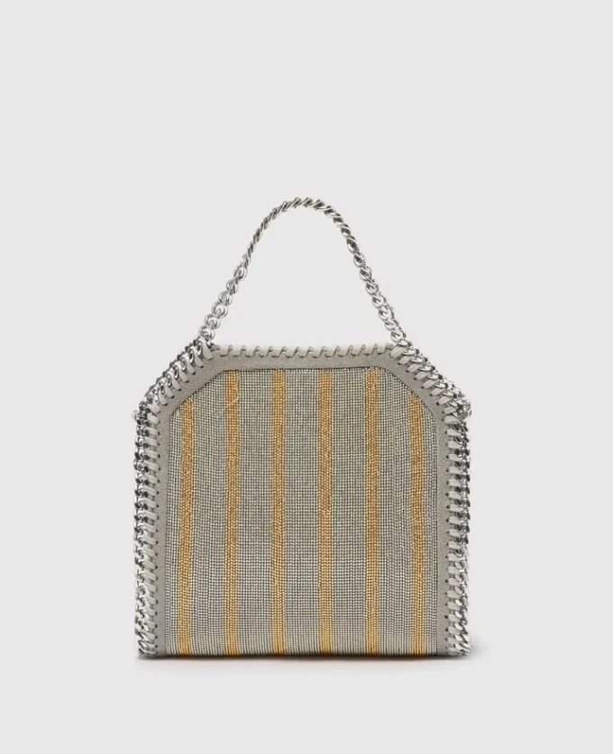 Petit sac à main Falabella en édition limitée avec chaîne métallique brodée