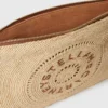Pochette en raphia avec logo Pochette en raphia avec logo