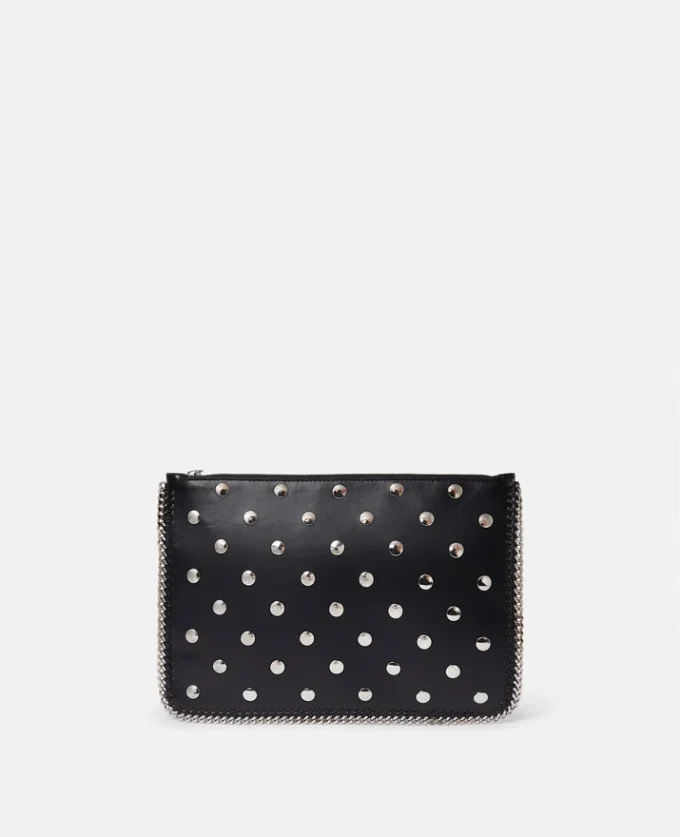 Pochette à fermeture éclair cloutée Falabella Pochette à fermeture éclair cloutée Falabella