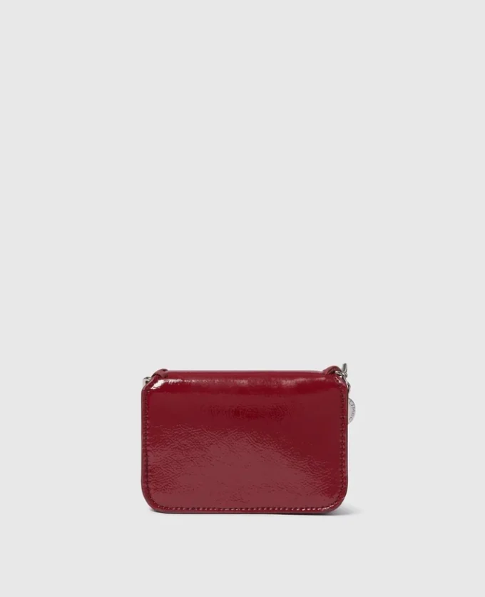 Porte-cartes à fermeture éclair en cuir verni Falabella Porte-cartes à fermeture éclair en cuir verni Falabella
