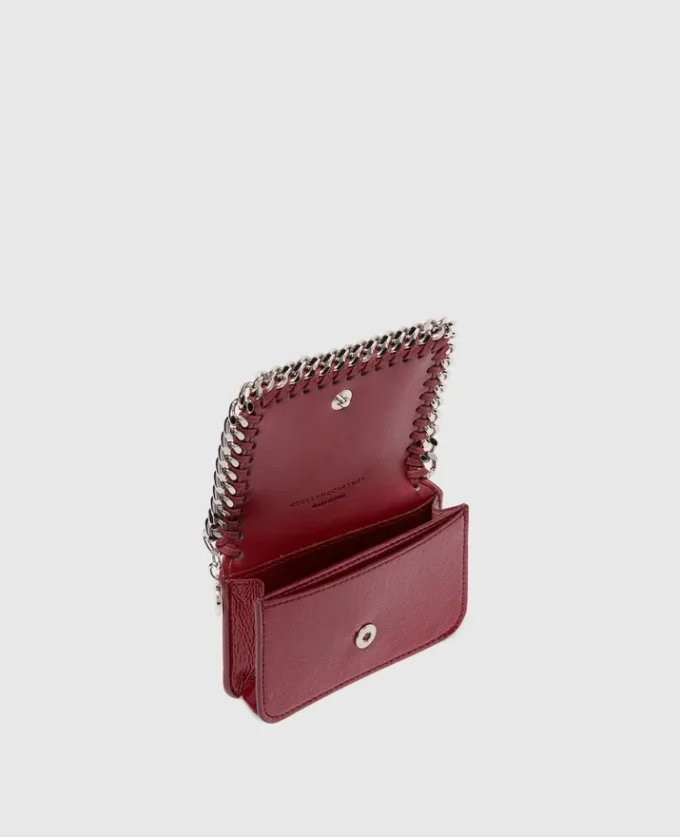 Porte-cartes à fermeture éclair en cuir verni Falabella Porte-cartes à fermeture éclair en cuir verni Falabella