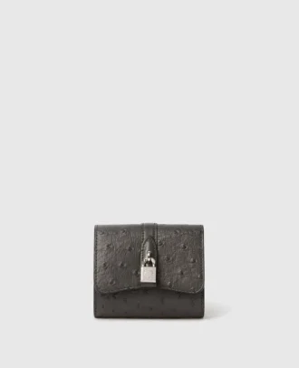 Portefeuille à deux volets Ryder en autruche