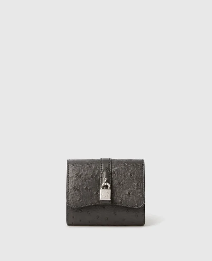 Portefeuille à deux volets Ryder en autruche Portefeuille à deux volets Ryder en autruche