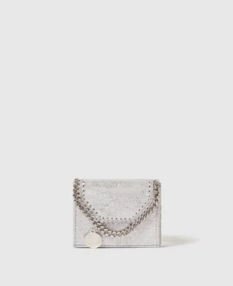 Portefeuille métallisé à trois volets Falabella