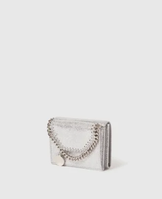 Portefeuille métallisé à trois volets Falabella
