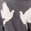 Pull à col rond avec appliqué colombe