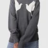 Pull à col rond avec appliqué colombe
