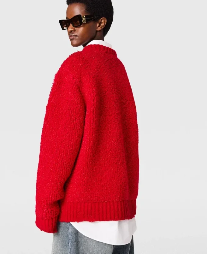 Pull à col rond avec motif cheval peint à l&rsquo;aérographe