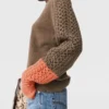 Pull à col rond en maille hybride